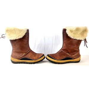 Merrell Oslo Waterproof Leather Fur Lined Boots Women's 6.5 Brown J73996